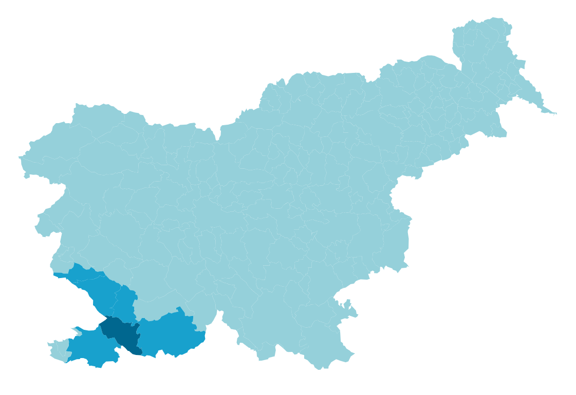 občin aHrpelje Kozina na zemljevidu
